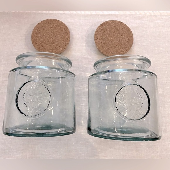 Other - (2) Jars with Cork Lids.